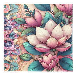 Vibrant Floral Bandana - Wicking Polyester - Dipaliz - Bandanas & Headties