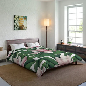 Large Magnolia Flowers Comforter - Vibrant Floral Bedding - Dipaliz - 88’’ × - Quilts & Comforters