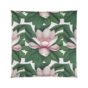 Large Magnolia Flowers Comforter - Vibrant Floral Bedding - Dipaliz - Quilts & Comforters