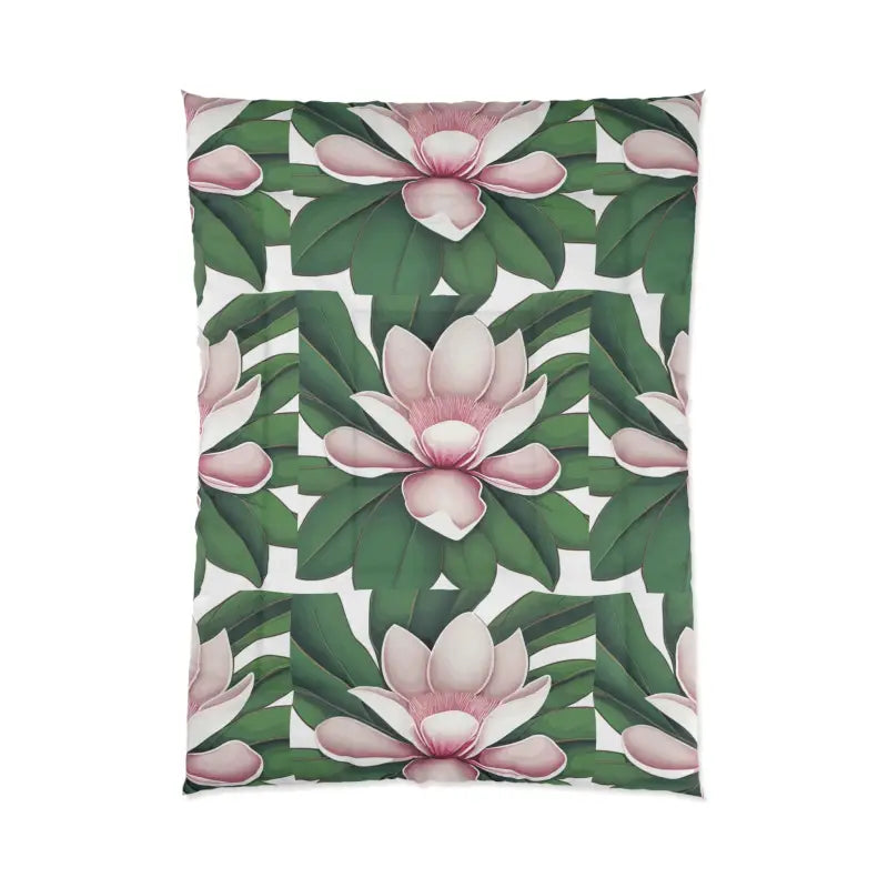 Magnolia Bliss Comforter: Large Flowers for Dreamy Nights - Home Decor