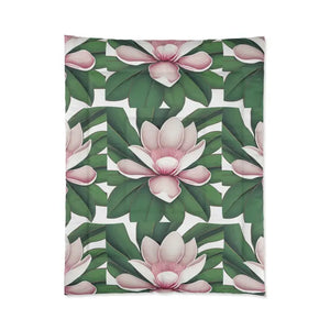 Large Magnolia Flowers Comforter - Vibrant Floral Bedding - Dipaliz - Quilts & Comforters