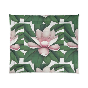 Large Magnolia Flowers Comforter - Vibrant Floral Bedding - Dipaliz - Quilts & Comforters