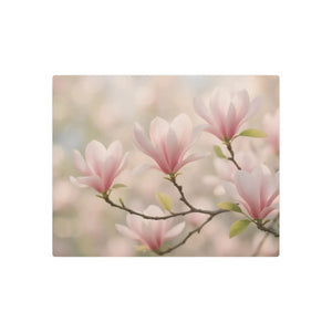 Pink Magnolia Metal Art Sign – Matte Aluminum - Dipaliz - Posters Prints & Visual Artwork
