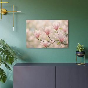 Pink Magnolia Metal Art Sign – Matte Aluminum - Dipaliz - Posters Prints & Visual Artwork