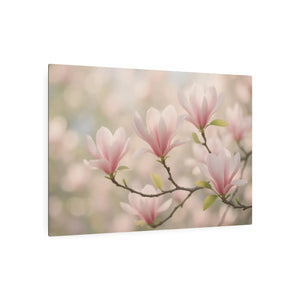 Pink Magnolia Metal Art Sign – Matte Aluminum - Dipaliz - Posters Prints & Visual Artwork
