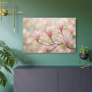 Pink Magnolia Metal Art Sign – Matte Aluminum - Dipaliz - Posters Prints & Visual Artwork