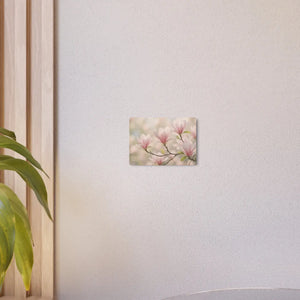 Pink Magnolia Metal Art Sign – Matte Aluminum - Dipaliz - Posters Prints & Visual Artwork