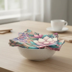 Magnolia Cloth Napkins – Floral Elegance Set of 4 - Dipaliz