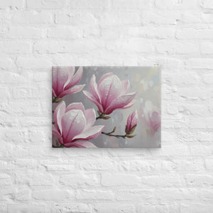 Magnolia Flowers Painting – Canvas Art Print - Dipaliz - Prints