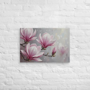 Magnolia Flowers Painting Canvas Art Print Fade Resistant - Dipaliz - 18″×26″ - Prints