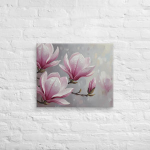 Magnolia Flowers Painting – Canvas Art Print - Dipaliz - Prints