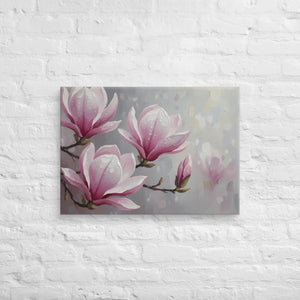 Magnolia Flowers Painting – Canvas Art Print - Dipaliz - Prints