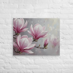 Magnolia Flowers Painting Canvas Art Print Fade Resistant - Dipaliz - 24″×30″ - Prints