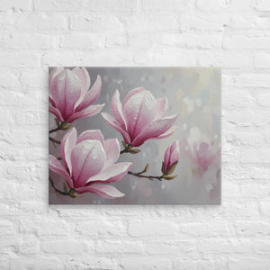 Magnolia Flowers Painting – Canvas Art Print - Dipaliz - Prints
