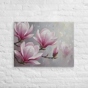 Magnolia Flowers Painting Canvas Art Print Fade Resistant - Dipaliz - 24″×32″ - Prints