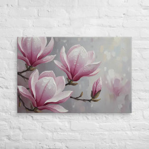 Magnolia Flowers Painting Canvas Art Print Fade Resistant - Dipaliz - 24″×36″ - Prints