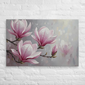 Magnolia Flowers Painting – Canvas Art Print - Dipaliz - Prints