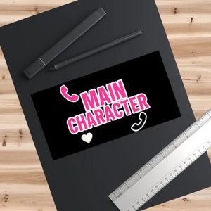 Main Character Bumper Sticker Fun Car Decal Vibrant Colors - Dipaliz - 7.5’’ × 3.75’’ / Rectangle / White - Stickers