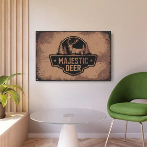 Stunning Vintage Deer Metal Art Sign Rustic Wall Decor - Dipaliz - Novelty Signs