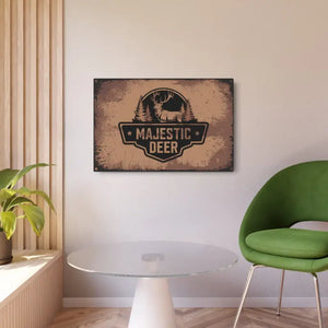 Stunning Vintage Deer Metal Art Sign Rustic Wall Decor - Dipaliz - 30″ x 20″ (horizontal) / 0.12’’ - Novelty Signs