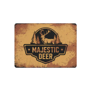 Majestic Deer Metal Art Sign - Vintage White Aluminum - Dipaliz - 7’’ x 5’’ (horizontal) / 0.12’’ - Novelty Signs