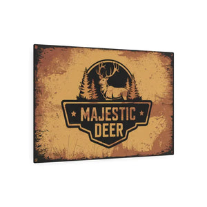 Majestic Deer Metal Art Sign - Vintage White Aluminum - Dipaliz - Novelty Signs