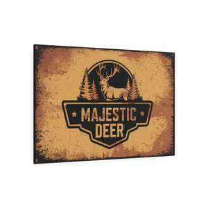Majestic Deer Metal Art Sign - Vintage White Aluminum - Dipaliz - Novelty Signs