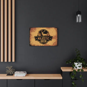 Majestic Deer Metal Art Sign - Vintage White Aluminum - Dipaliz - Novelty Signs