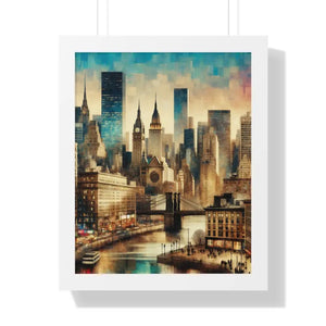 Framed Vertical Poster - Urban Horse Art Wall Decor - Dipaliz - 16″ x 20″ / White - Posters Prints & Visual Artwork
