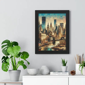 Framed Vertical Poster - Urban Horse Art Wall Decor - Dipaliz - Posters Prints & Visual Artwork