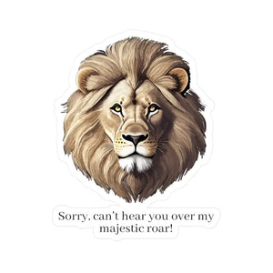 Majestic Lion Roar Kiss Cut Vinyl Decals - Wild Style - Dipaliz - 3’’ x 4’’ / Kiss-cut / Satin - Electronics Stickers &