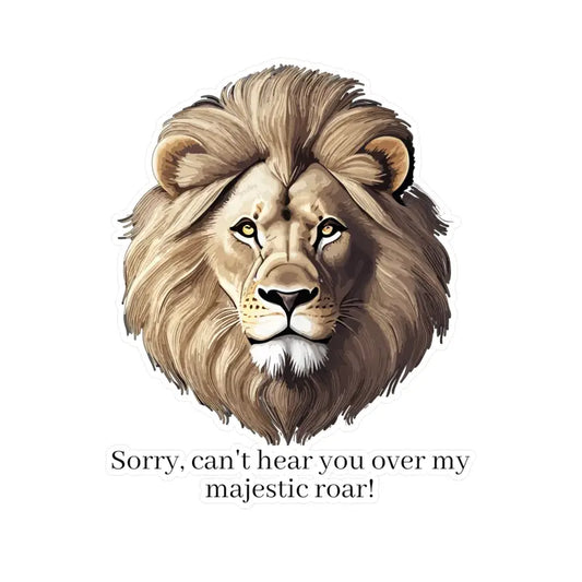 Roar-ready Kiss Cut Vinyl: Unleash Majestic Lion Decor - 8’’ x 10’’ / Kiss-cut / Satin Paper Products