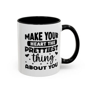 Bold Accent Coffee Mug White Ceramic C-shaped Handle Dipaliz - Mugs