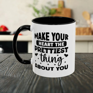 Bold Accent Coffee Mug White Ceramic C-shaped Handle Dipaliz - Mugs