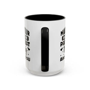 Bold Accent Coffee Mug White Ceramic C-shaped Handle Dipaliz - Mugs