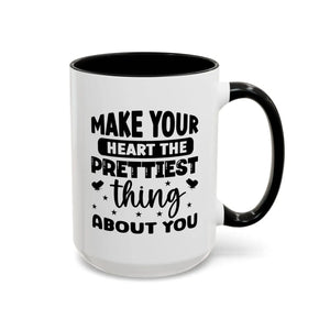 Bold Accent Coffee Mug White Ceramic C-shaped Handle Dipaliz - Mugs