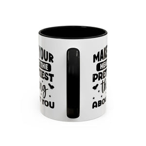Bold Accent Coffee Mug White Ceramic C-shaped Handle Dipaliz - Mugs