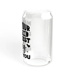 16oz Sipper Glass Clear Tempered Heart Quote Bpa Free - Dipaliz - Tumblers