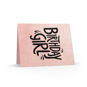 Birthday Girl Greeting Cards with Matching White Envelopes - Dipaliz - & Note