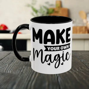 Magic Accent Coffee Mug - Ceramic 11oz 15oz - Dipaliz - Black - Mugs