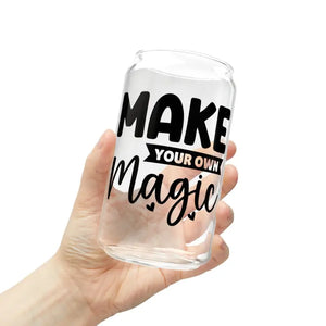 Clear Tempered Glass Sipper with Bamboo Lid and Tritan Straw - Dipaliz - Tumblers