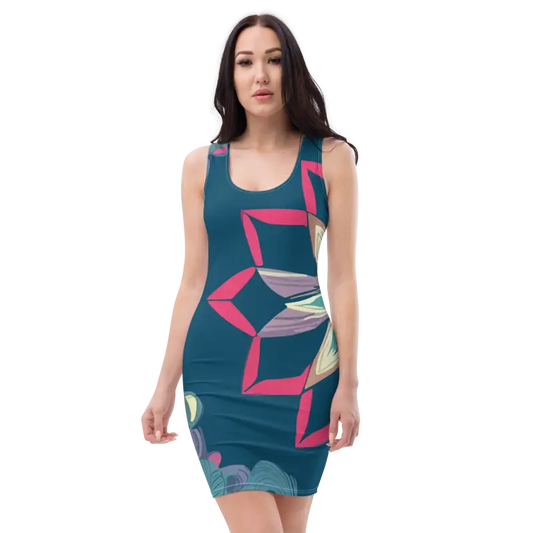 Make Waves in the Boldly Sew Dress with Blue Pattern - Xs Dresses