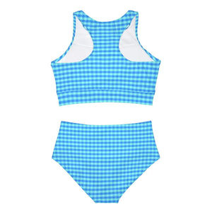 Blue Check Bikini Set - Unmatched Comfort Style - Dipaliz - Swimwear