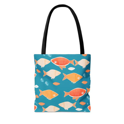 Dive Into Fashion with our Colorful Fishes Tote Bag - Bags