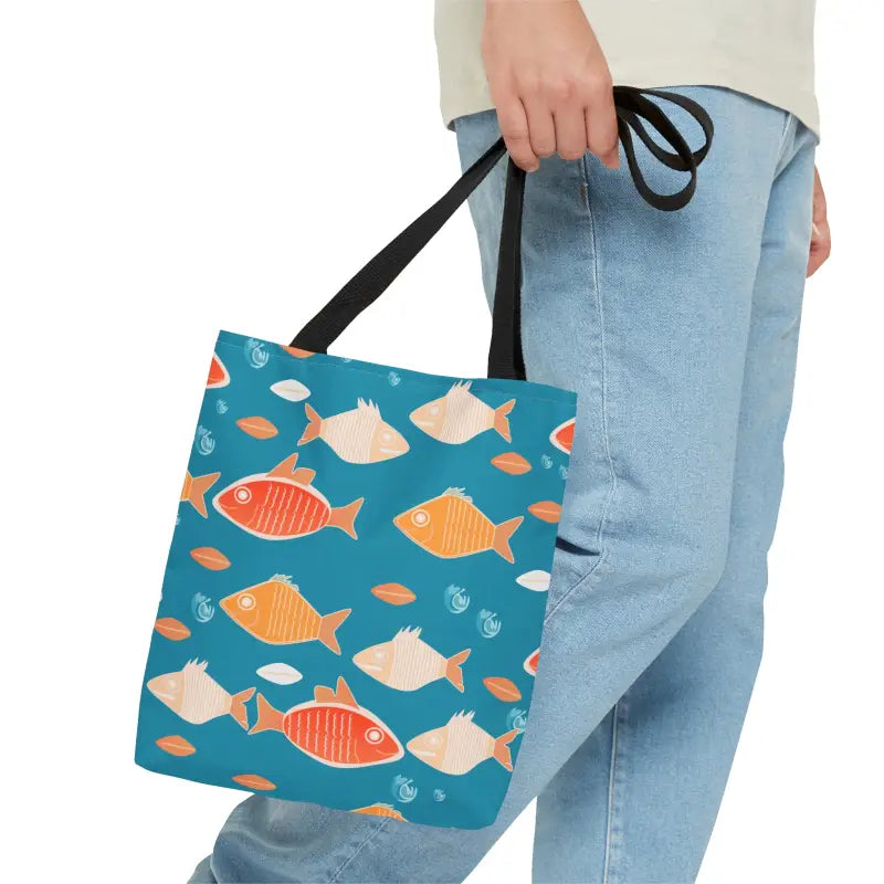 Dive Into Fashion with our Colorful Fishes Tote Bag - Bags