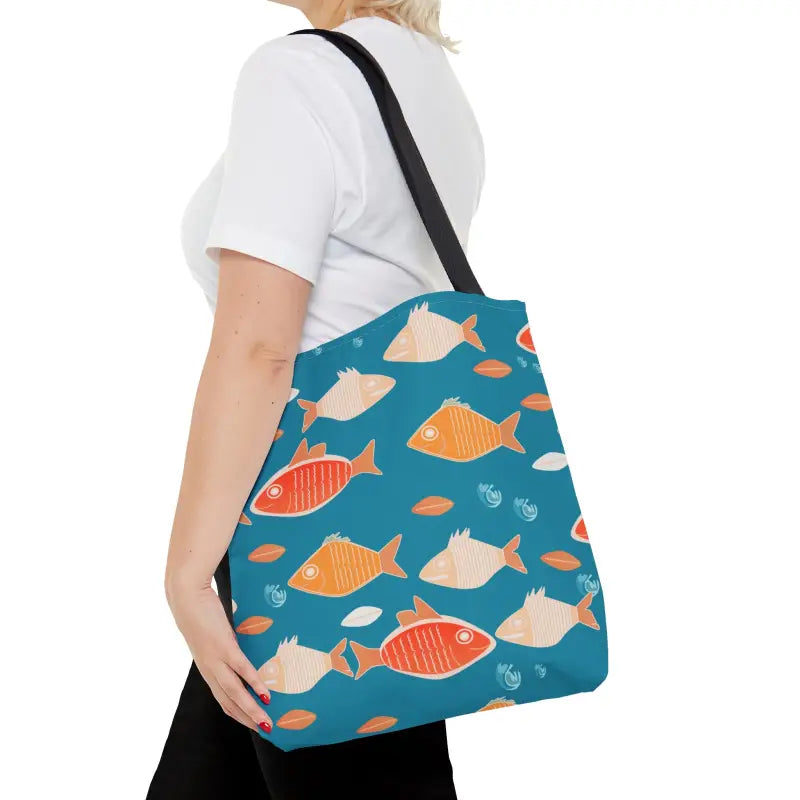 Dive Into Fashion with our Colorful Fishes Tote Bag - Bags