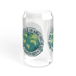 Earth Day 16oz Sipper Glass - Durable Tempered - Dipaliz - Tumblers