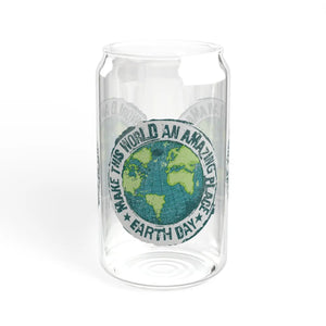Earth Day 16oz Sipper Glass - Durable Tempered - Dipaliz - Tumblers