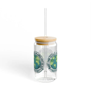 Earth Day 16oz Sipper Glass - Durable Tempered - Dipaliz - Tumblers