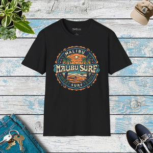 Softstyle t Shirt - Malibu Surf’s Up Eco-friendly - Dipaliz - T-shirts